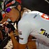 Andy Schleck im weissen Trikot des besten Jungfahrers bei der 13. Etappe des  Giro d'Italia 2007